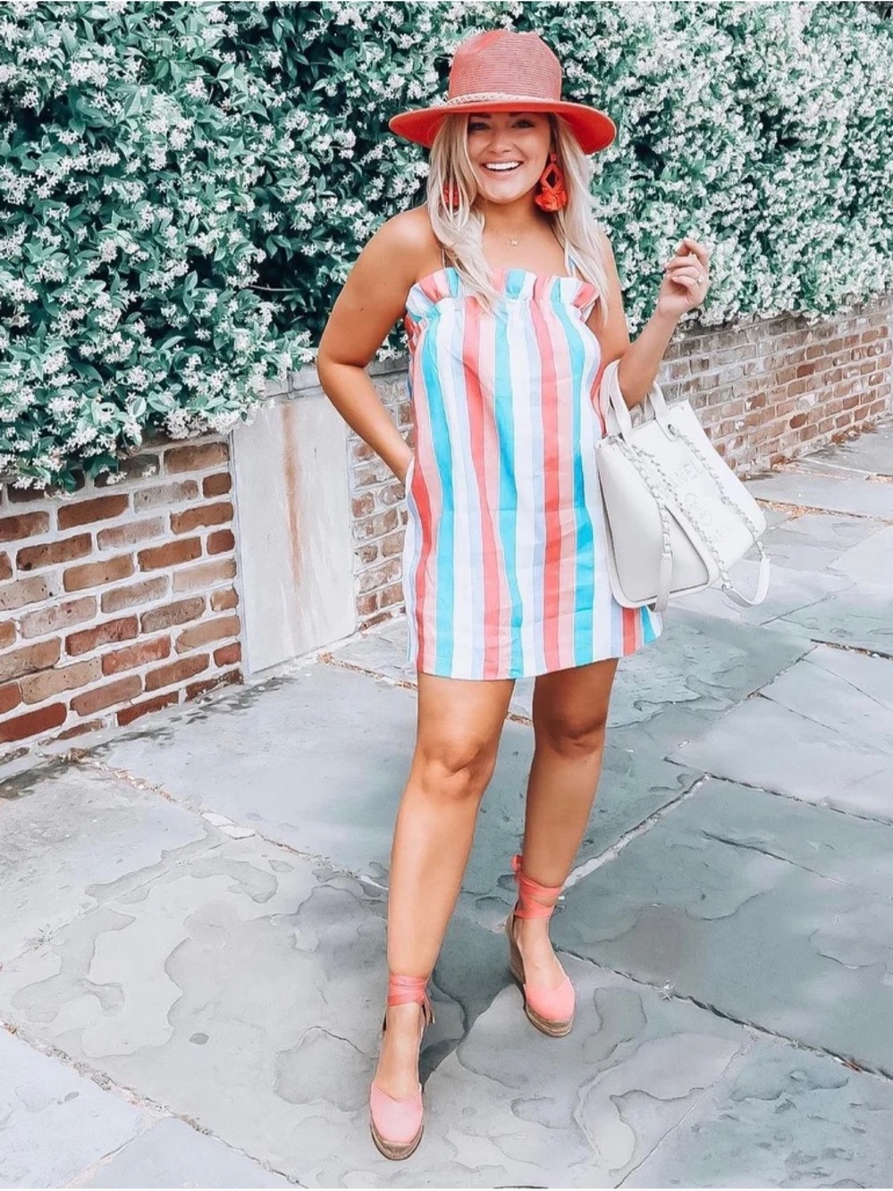 Buddy love linen multicolor striped mini dress